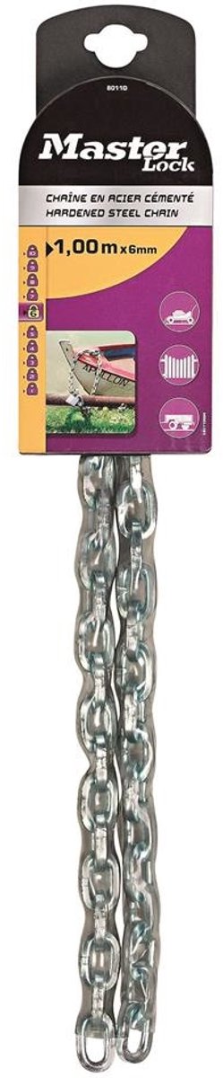 Chaîne Masterlock, acier avec vinyle, 6 mm, 1 m