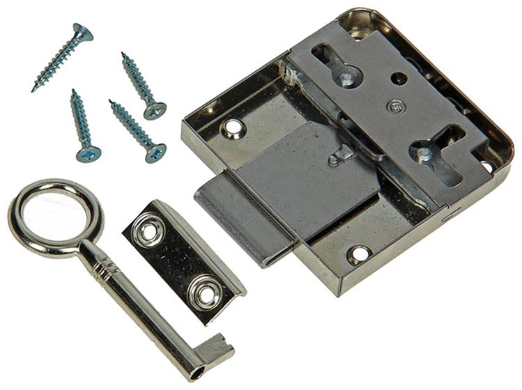 Mack 1013607 - 1 oplegmeubelslot vernikkeld 40mm | 5 stuks
