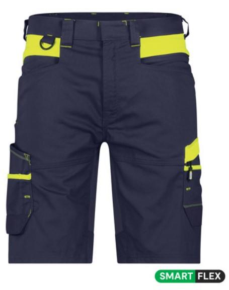 Short de travail Dassy manila bleu nuit jaune fluo 58