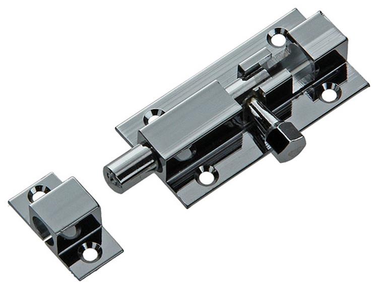 Mack 1013684 - 1 schuifgrendel messing verchroomd a 50 - b 16 mm | 5 stuks