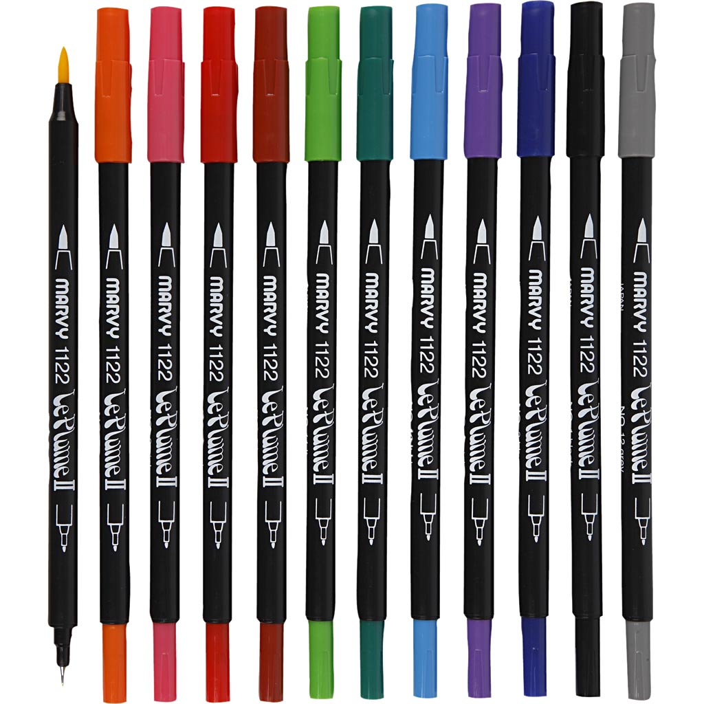 Feutres Le plume ii, couleurs fortes, 12 pièces, 1 boîte