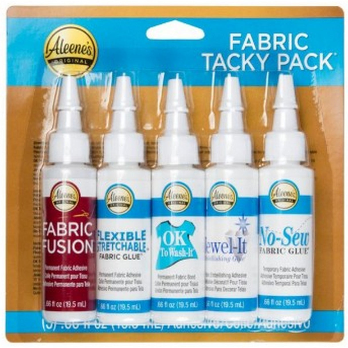 Aleene's • pack de colle collante tissu 5pcs 19,5ml