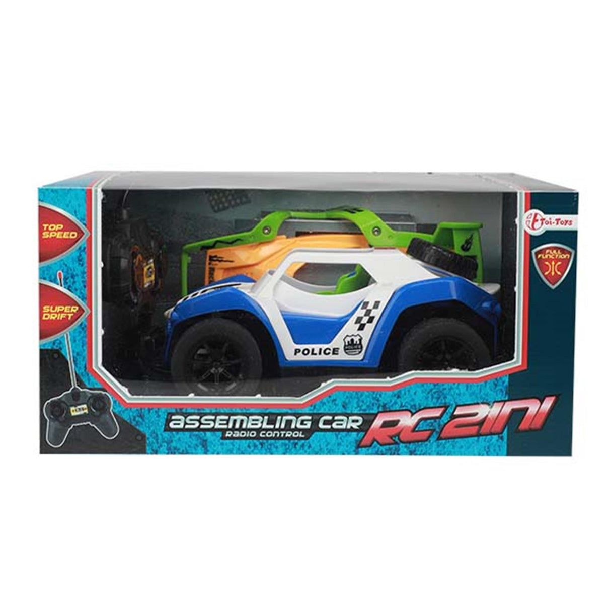 Toi-toys toi toys rc housse de voiture changement 2-en-1 roues réglables
