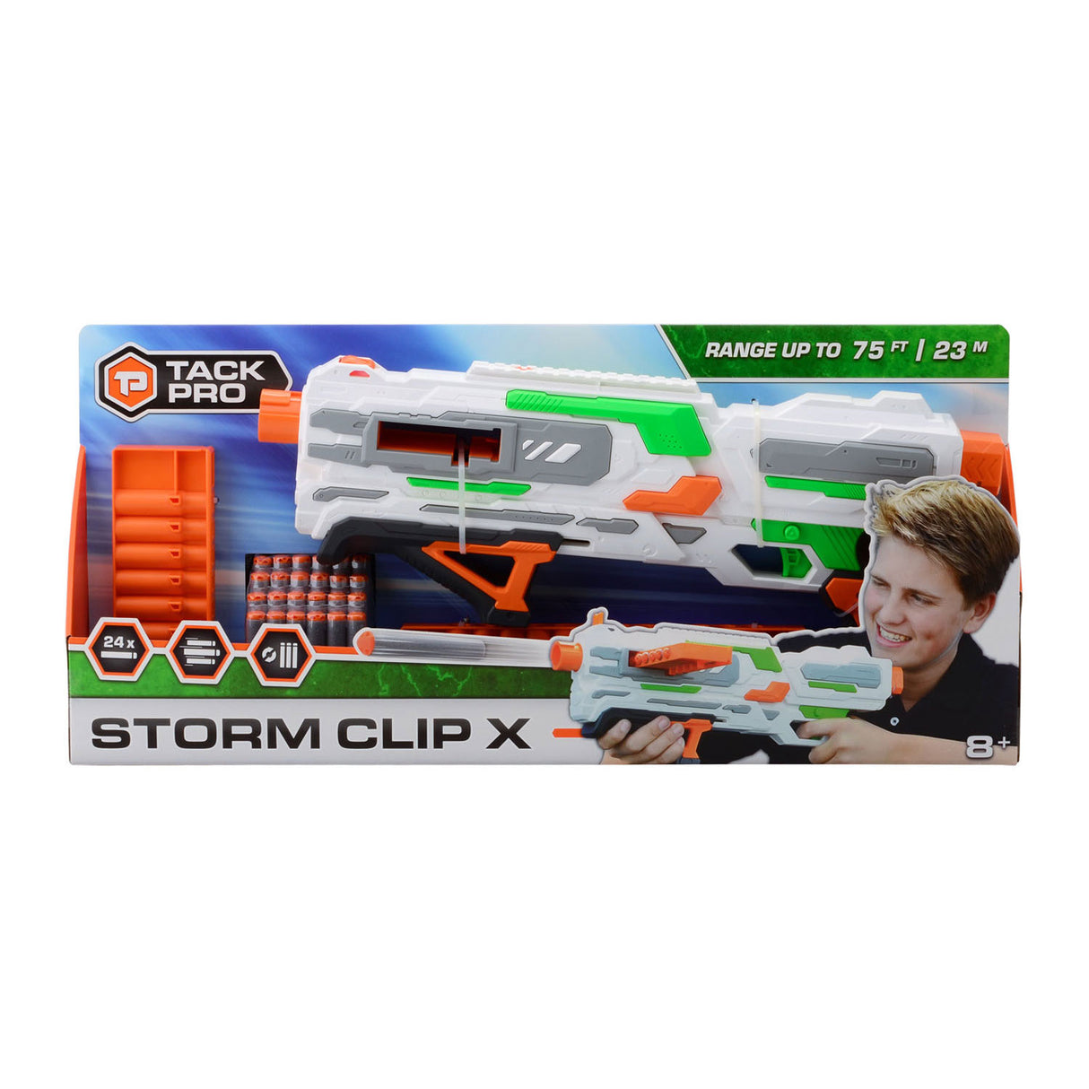 Tack Pro Storm Clip x avec 2 clips et 24 fléchettes, 50 cm