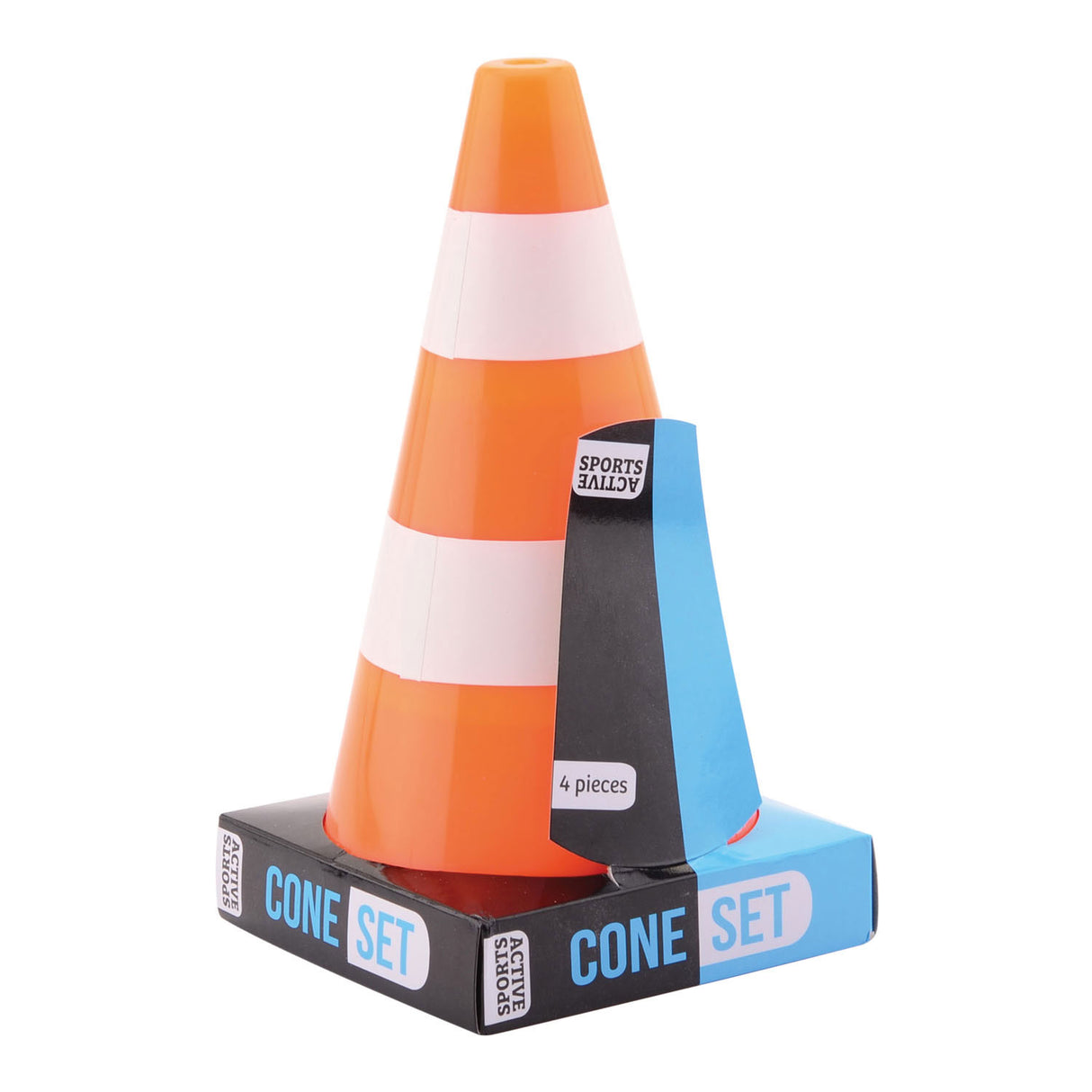 Johntoy sports pylônes actifs orange blanc, 4 pcs.