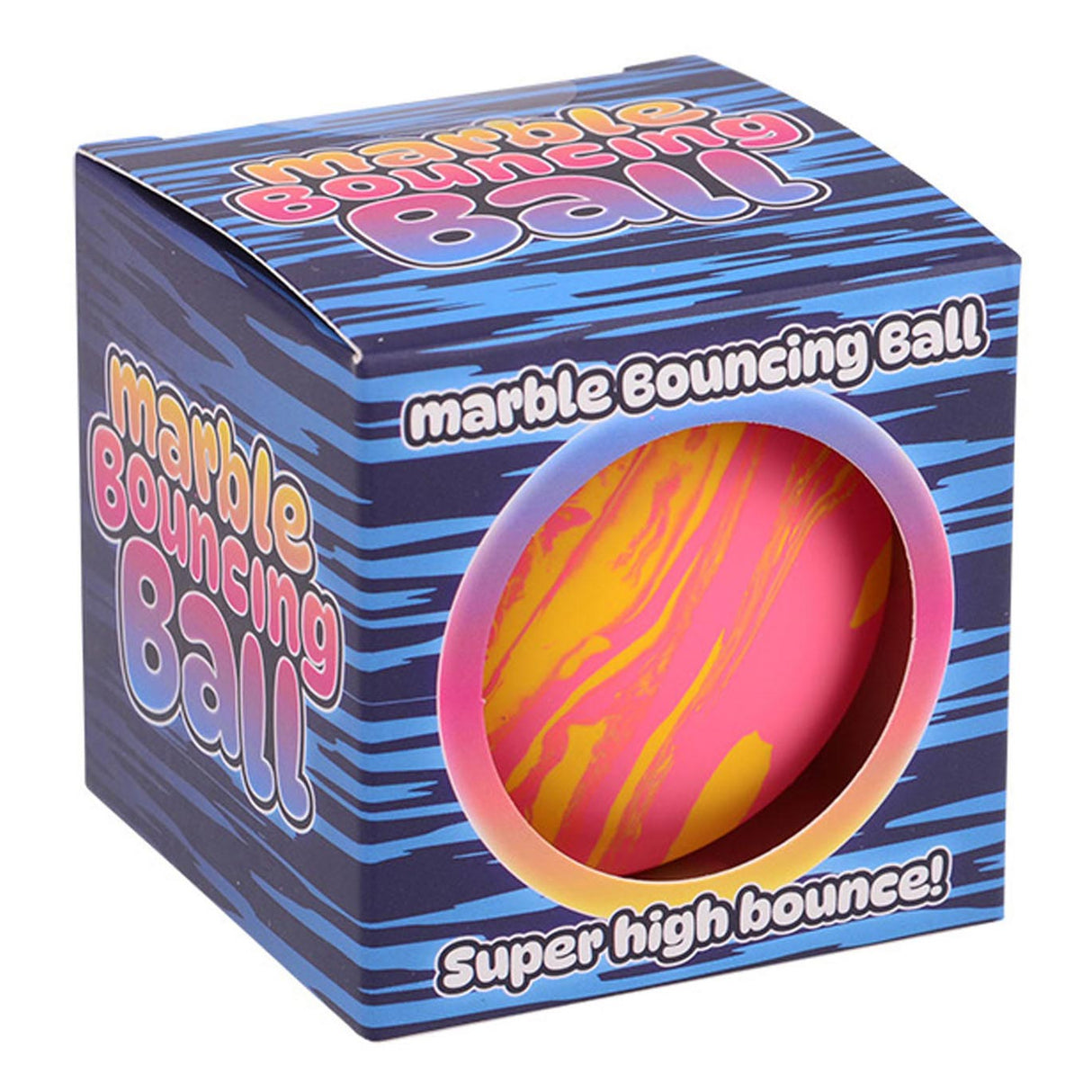 Boule rebondissante creuse Johntoy en marbre, 6 cm
