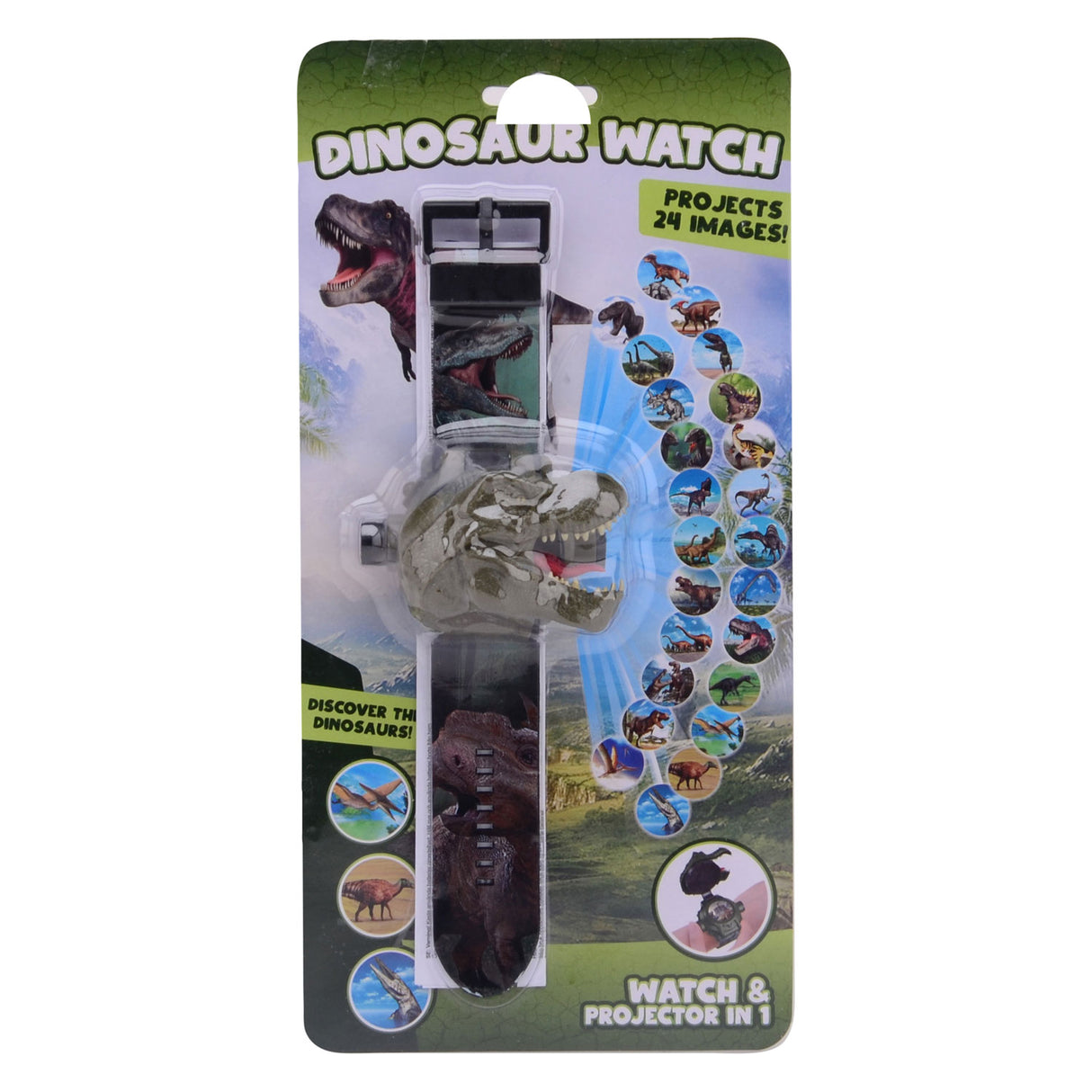 Montre à projection de dinosaure Johntoy, 24 images