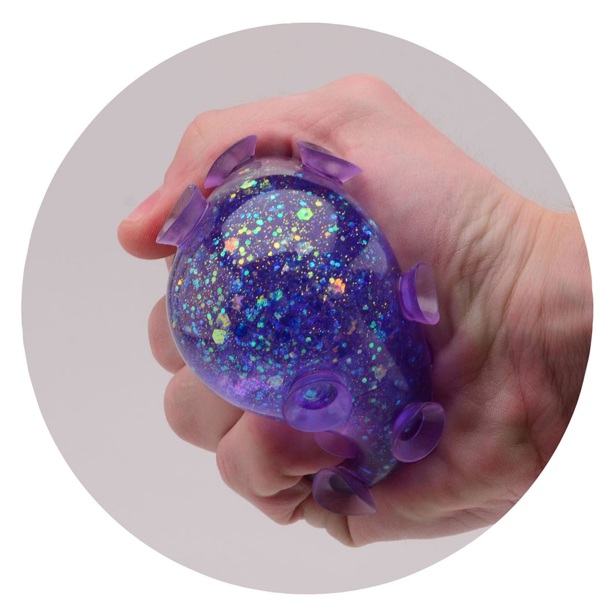 Boule à ventouses à paillettes Johntoy