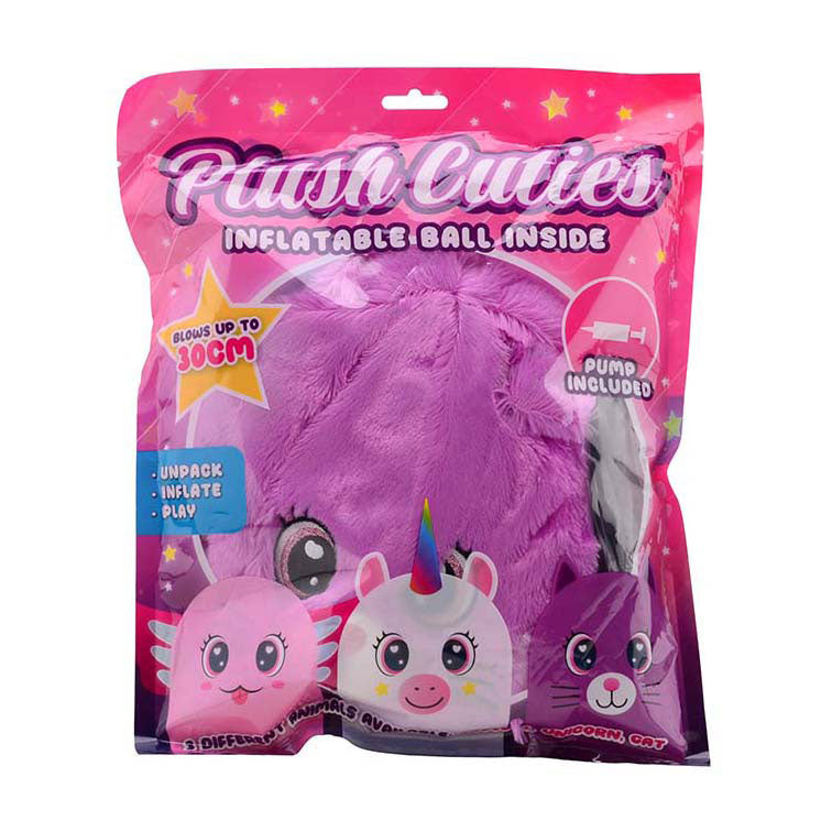 Peluche gonflable Johntoy avec pompe, 30 cm