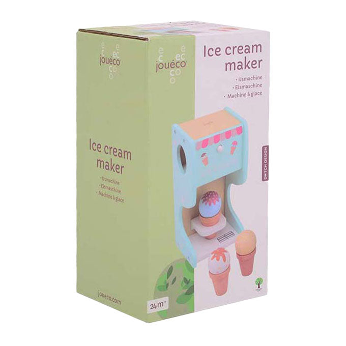 Machine à glace en bois Joueco avec boules de glace, 6 pièces.