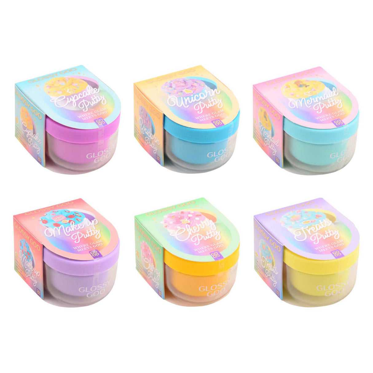 Présentoir de mastic de beauté Johntoy glossgoo (6 culs 36 pièces)