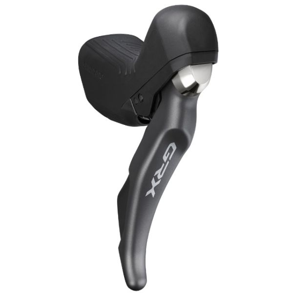 Verleller (à droite) avec levier de frein à 11 vitesses Shimano GRX ST-RX810 pour le frein à disque