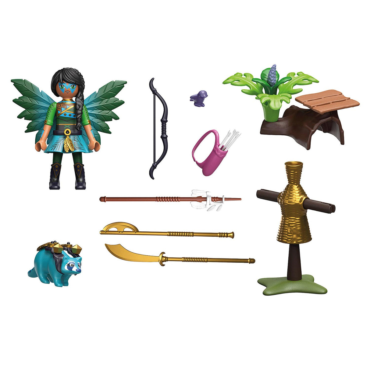 Playmobil Ayuma starter set chevalier fée avec raton laveur - 70905