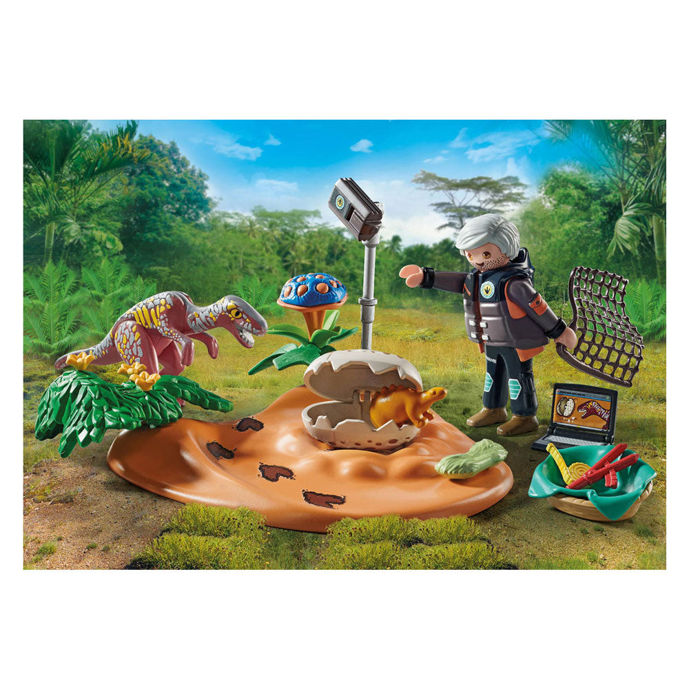 Playmobil dinos stegosaurusnest avec voleur d'oeuf 71526