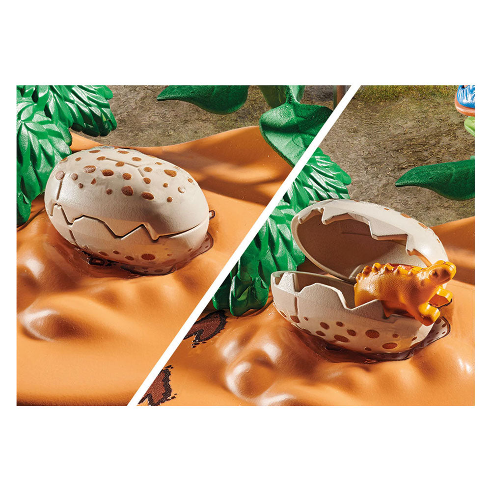 Playmobil dinos stegosaurusnest avec voleur d'oeuf 71526