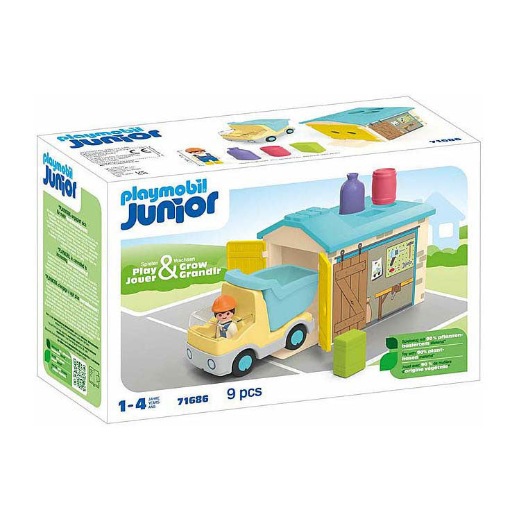 Playmobil 71686 ouvrier junior avec garage de tri