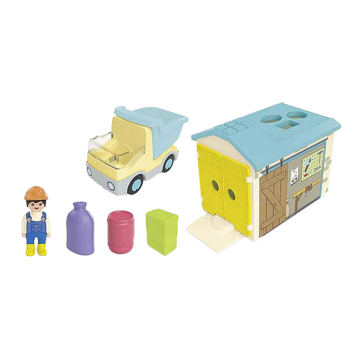 Playmobil 71686 ouvrier junior avec garage de tri