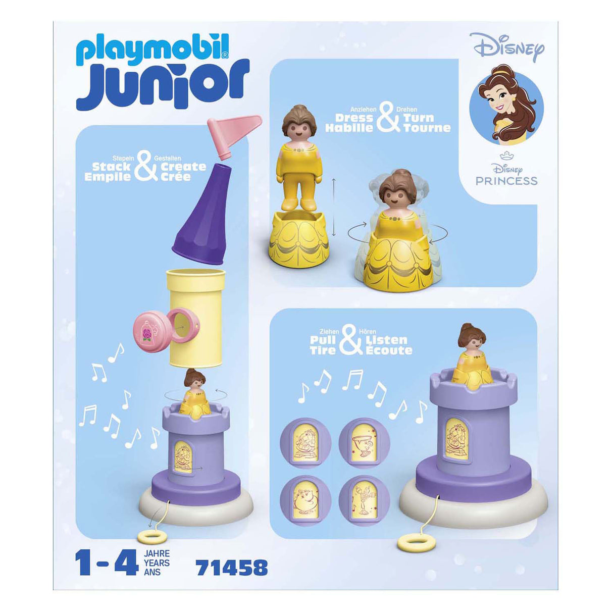 Playmobil junior tour de jeu disney belle avec mélodie - 71458