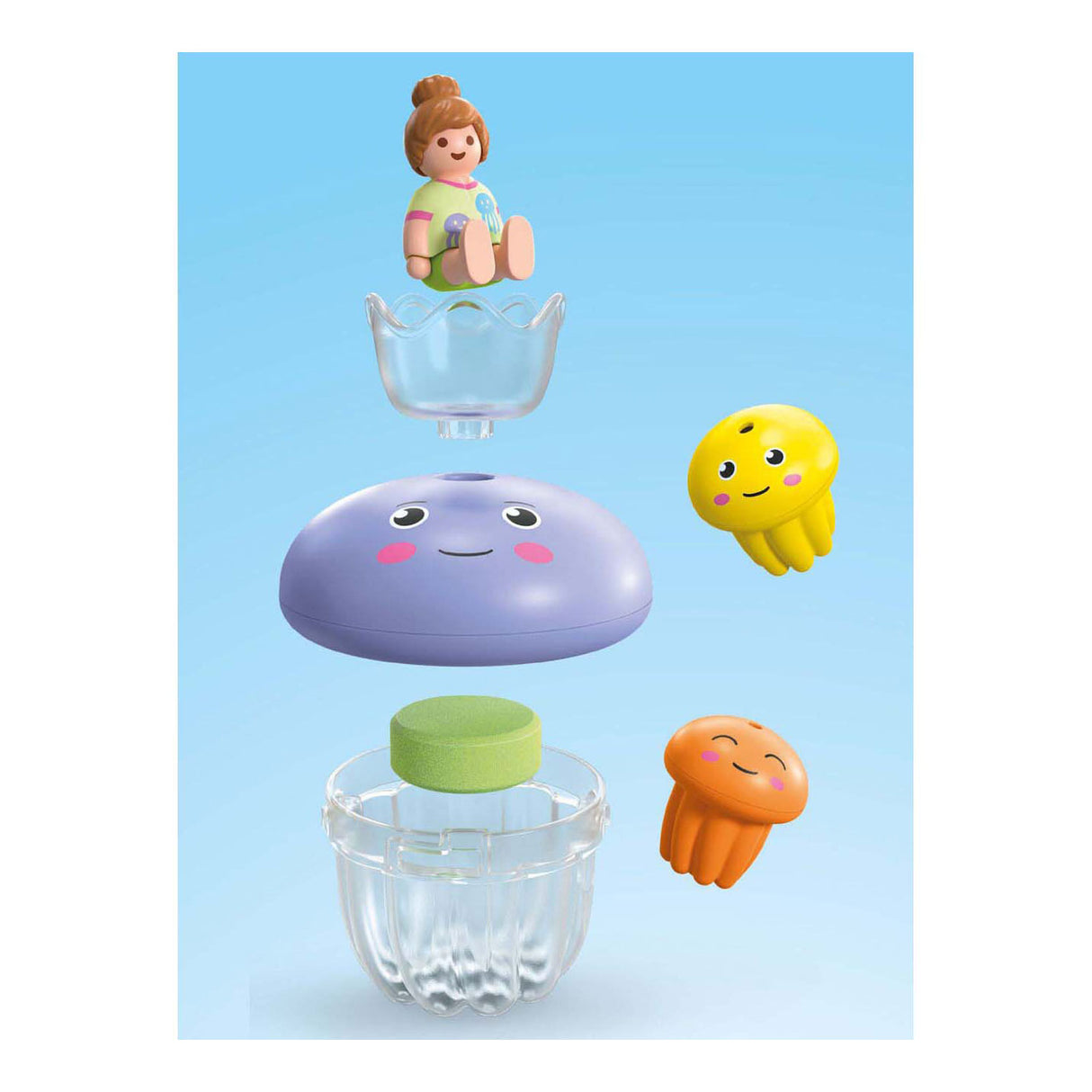 Playmobil 71439 junior tinti : famille de méduses colorées