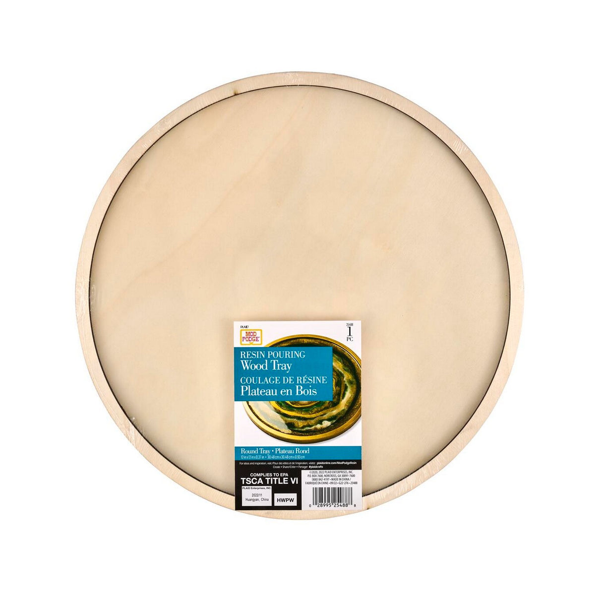 Mod podge • contreplaqué à plateau rond