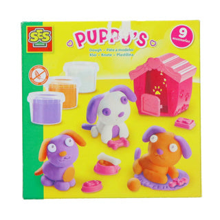Ensemble de six chiots en argile