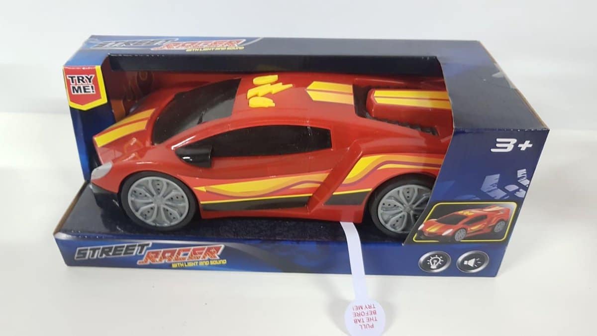 Toi-toys voiture de course de rue avec lumière et son rouge