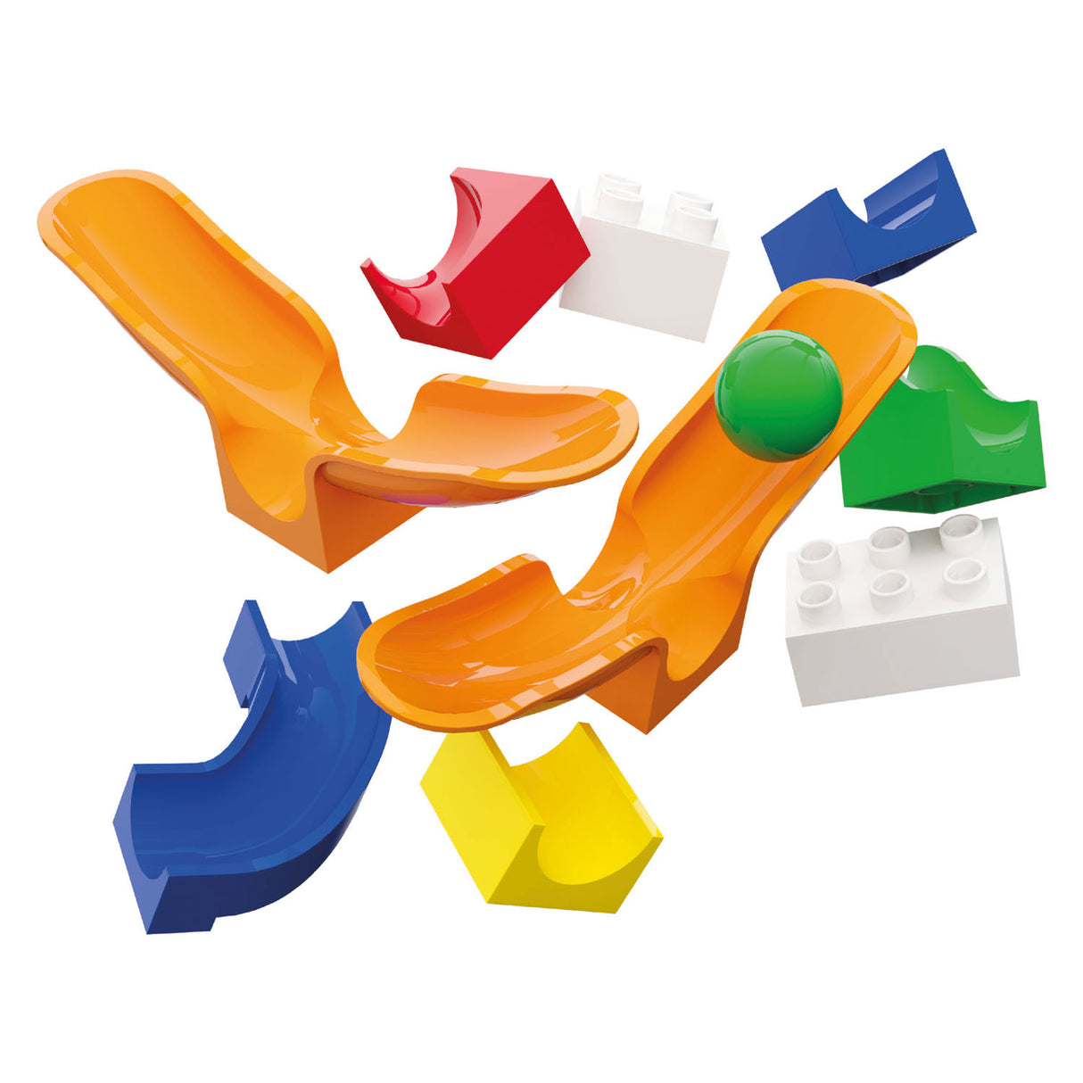 Hubelino ensemble d'extension de piste en marbre balançoire - 46 pcs.