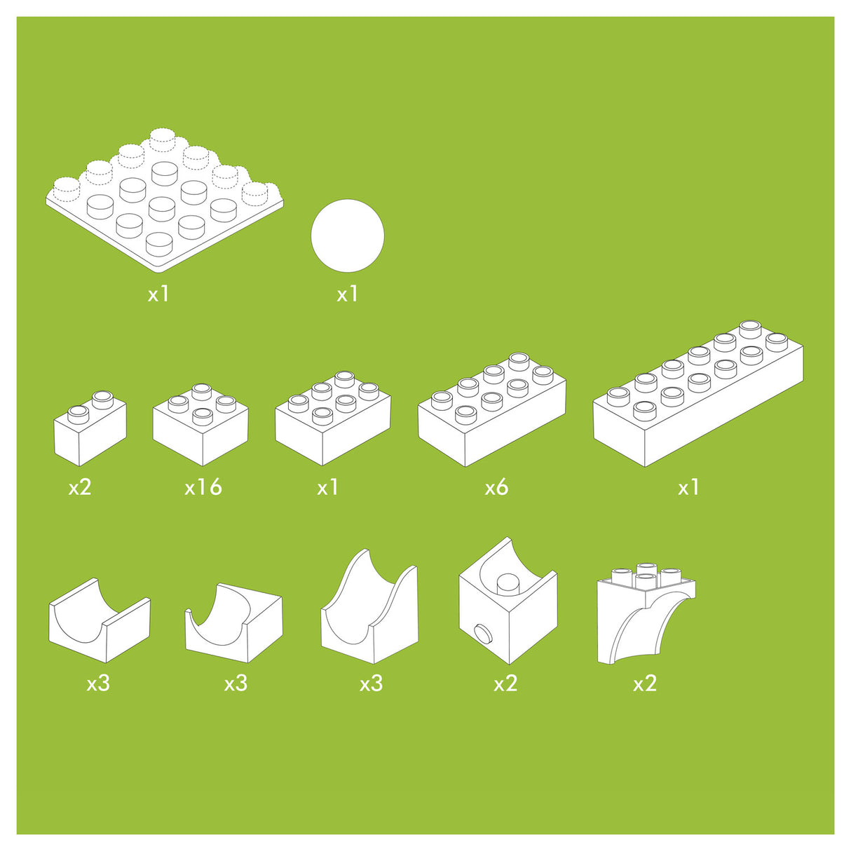Kit d'extension de rail à billes Hubelino, catapulte - 41 pcs.