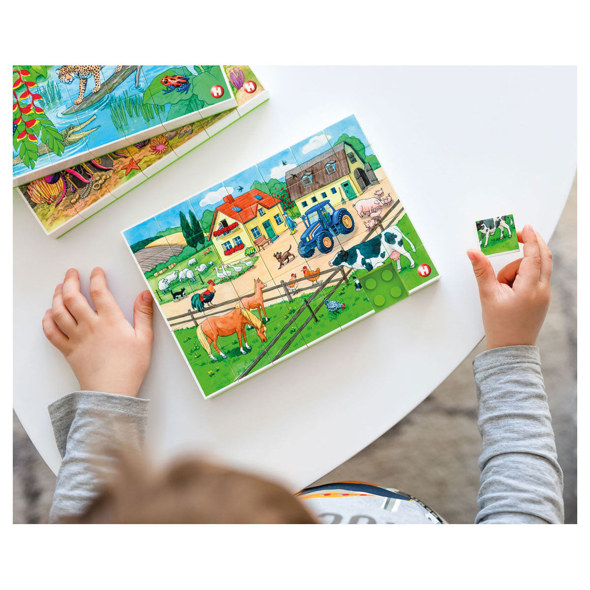 Hubelino bloc puzzle vie à la ferme - 35 pcs.
