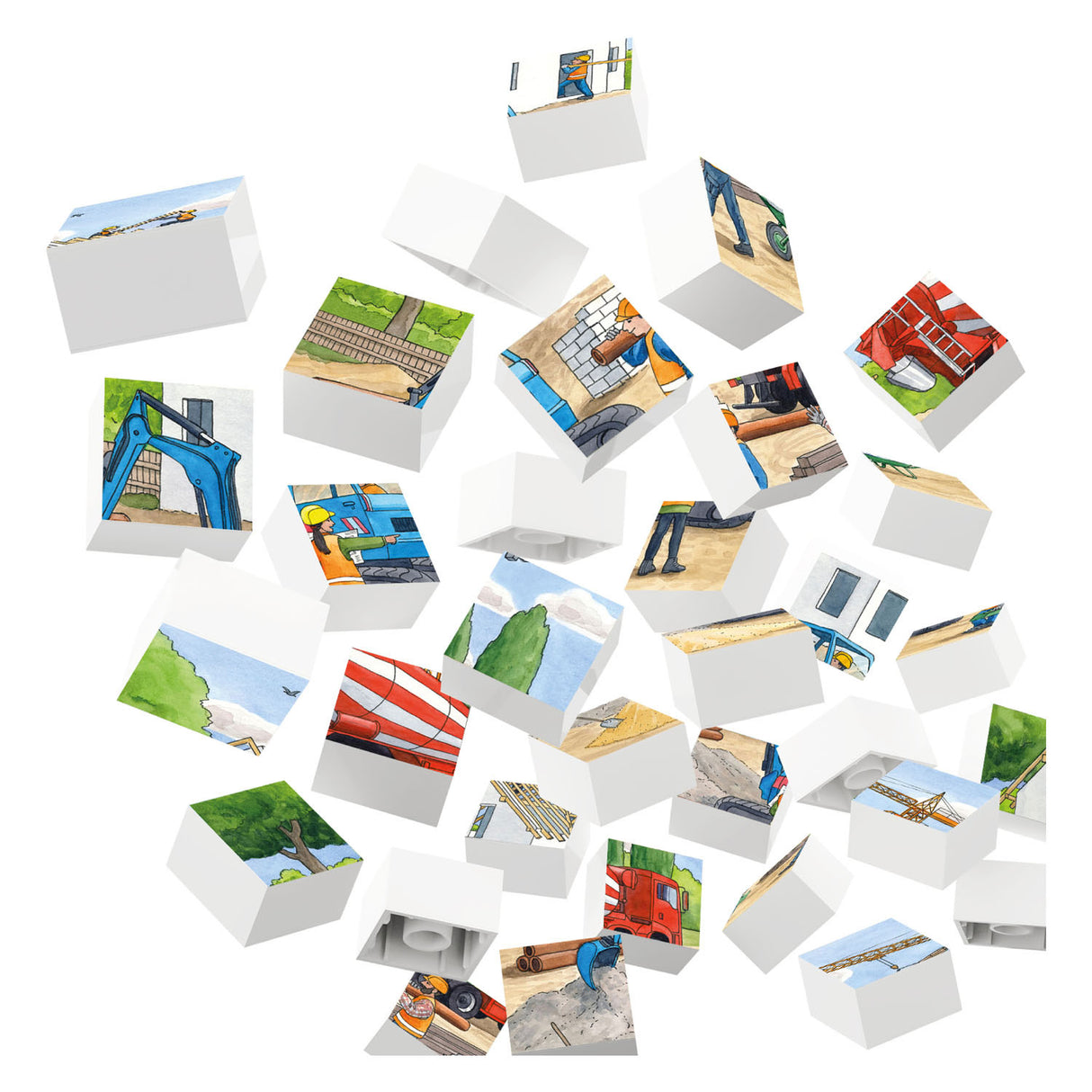 Puzzle de bloc Hubelino sur le chantier de construction, 35e.