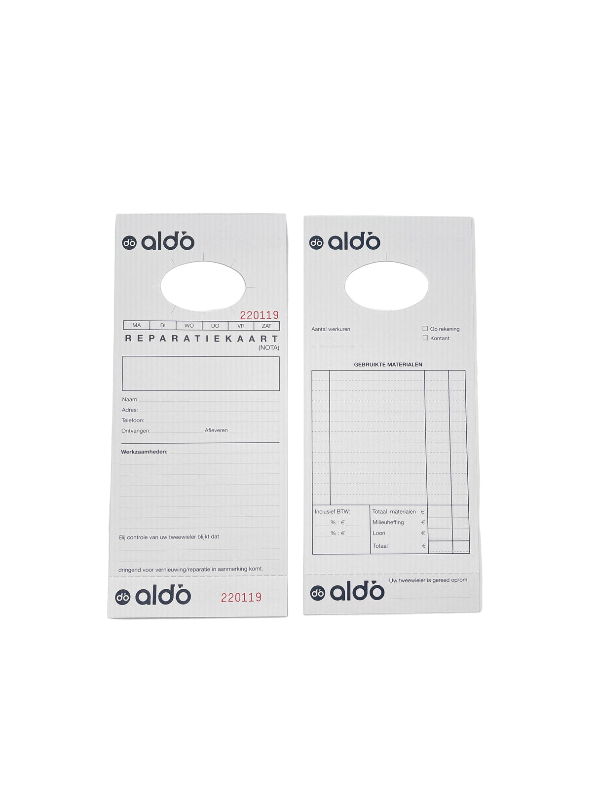 Cartes de réparation Avada aldo pack de 250