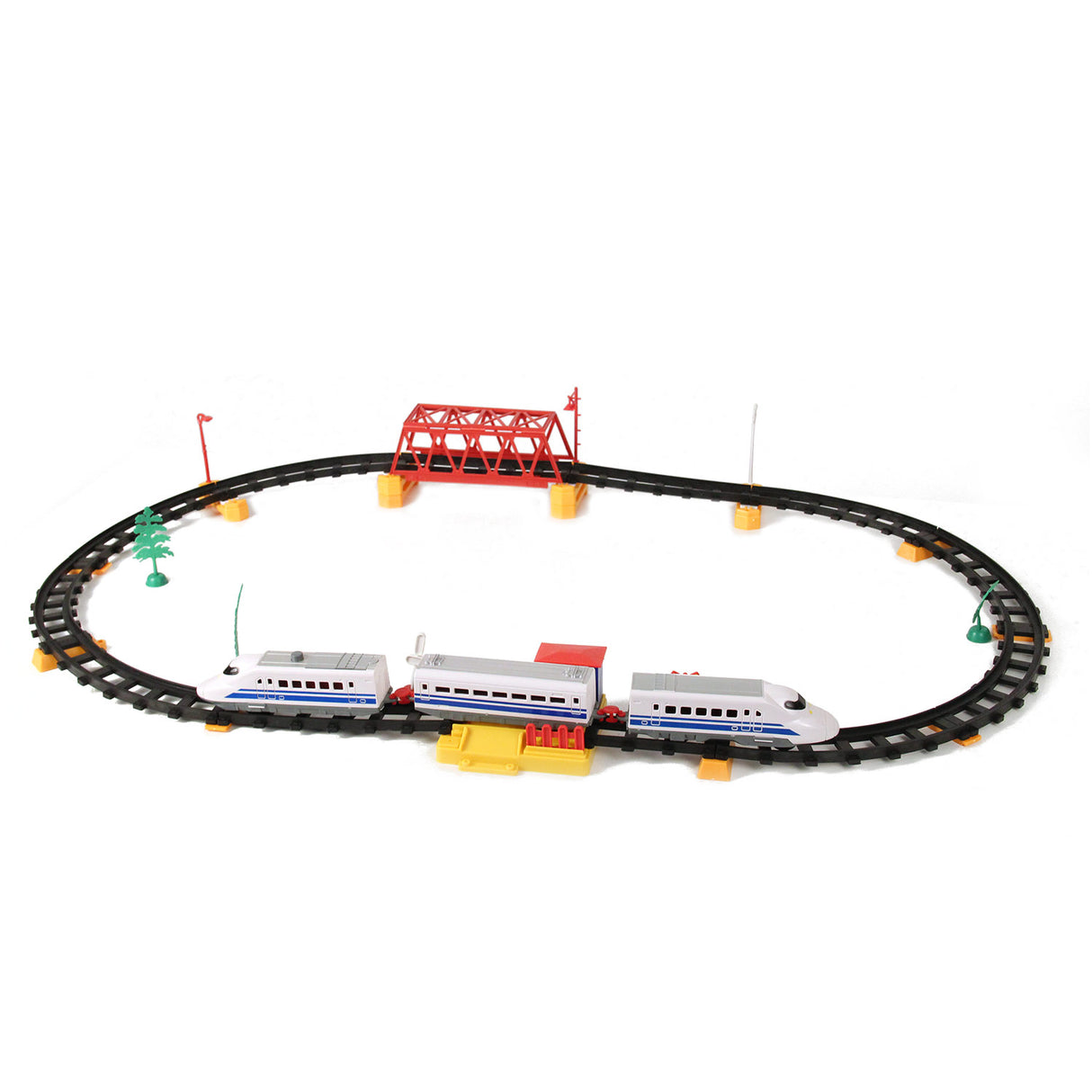 Coffret de train à grande vitesse Johntoy, 50 pièces.