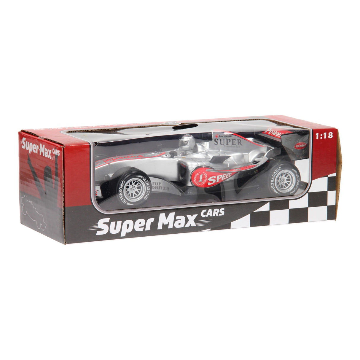 Voiture de course Johntoy f1 avec lumière et son - argent