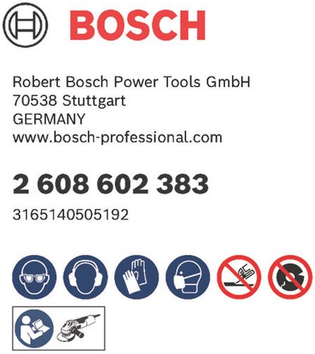 Bosch accessoires disque à tronçonner droit rapido multi construction acs 46 v bf, 125 mm, 22,23 mm, 1,6 mm - 1 pièce - 2608602383