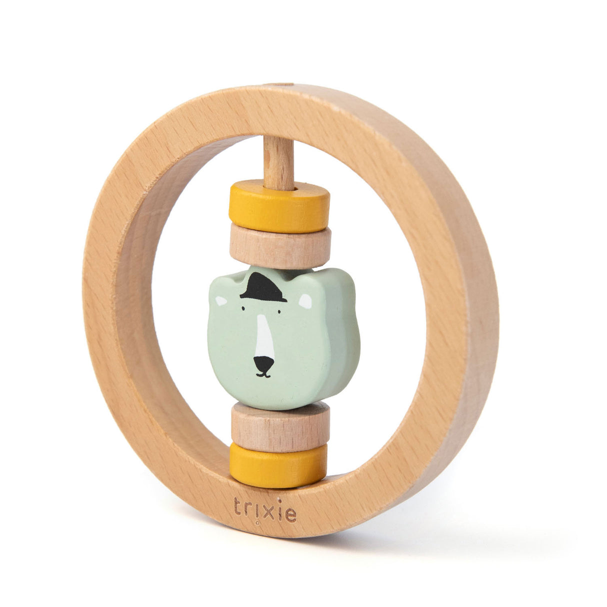 Trixie Wooden hochet autour de M. Bear