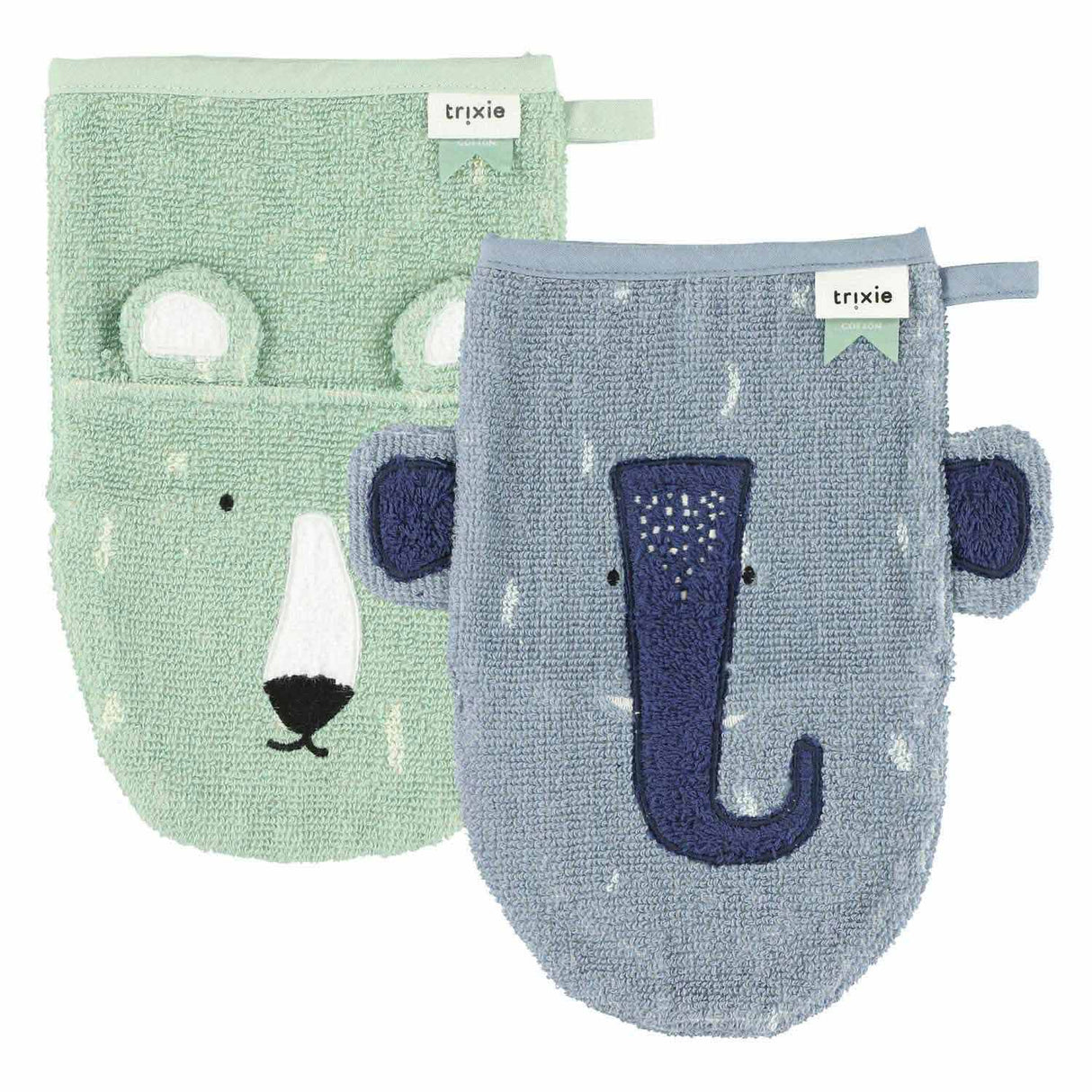 Trixie Washlecloths M. Bear et Mme Elephant, 2e.