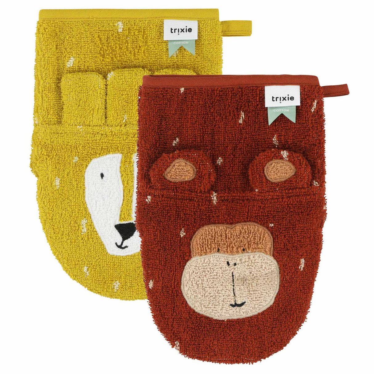 Trixie Washlecloths M. Lion et M. Monkey, 2e.