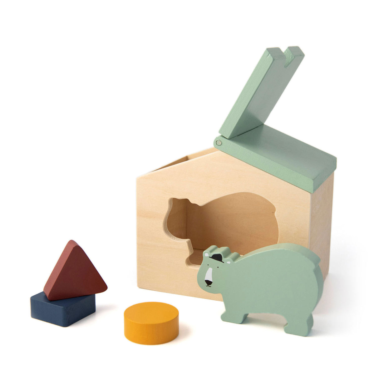 Maison en bois Trixie avec blocs - mr. ours polaire