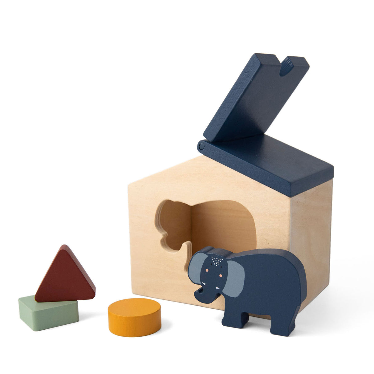 Trixie Wooden House avec des blocs Mme Elephant