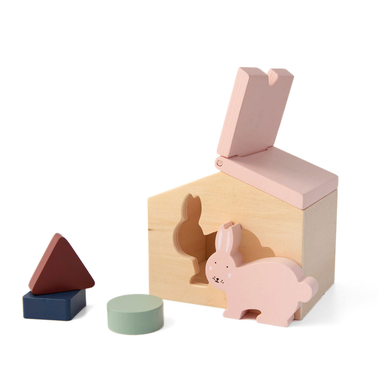 Trixie Wooden House avec des blocs Mme Rabbit