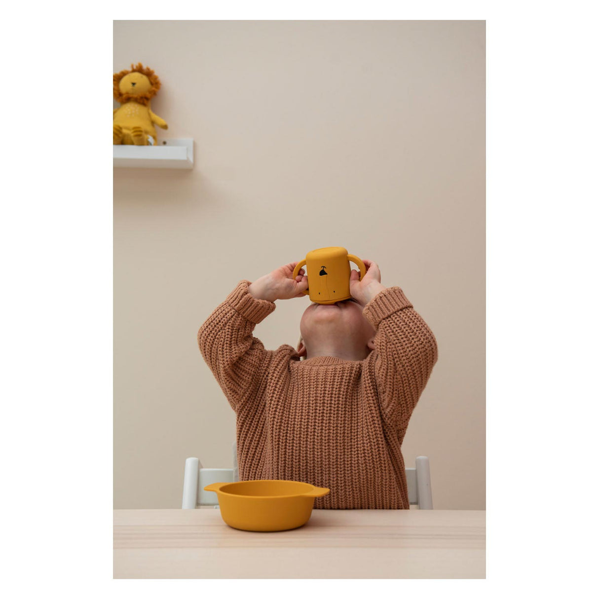 Gobelet Trixie - mr. lion - gobelet pour bébé - gobelet anti-déversement - pour bébés à partir de 4 mois - en silicone - passe au lave-vaisselle