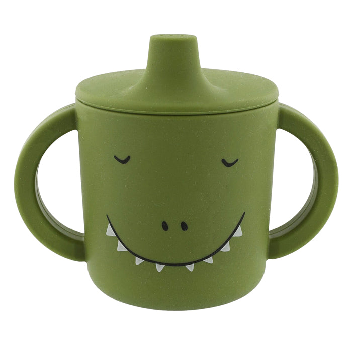 Gobelet Trixie - mr. dino - gobelet pour bébé - gobelet anti-déversement - pour bébés à partir de 4 mois - en silicone - passe au lave-vaisselle