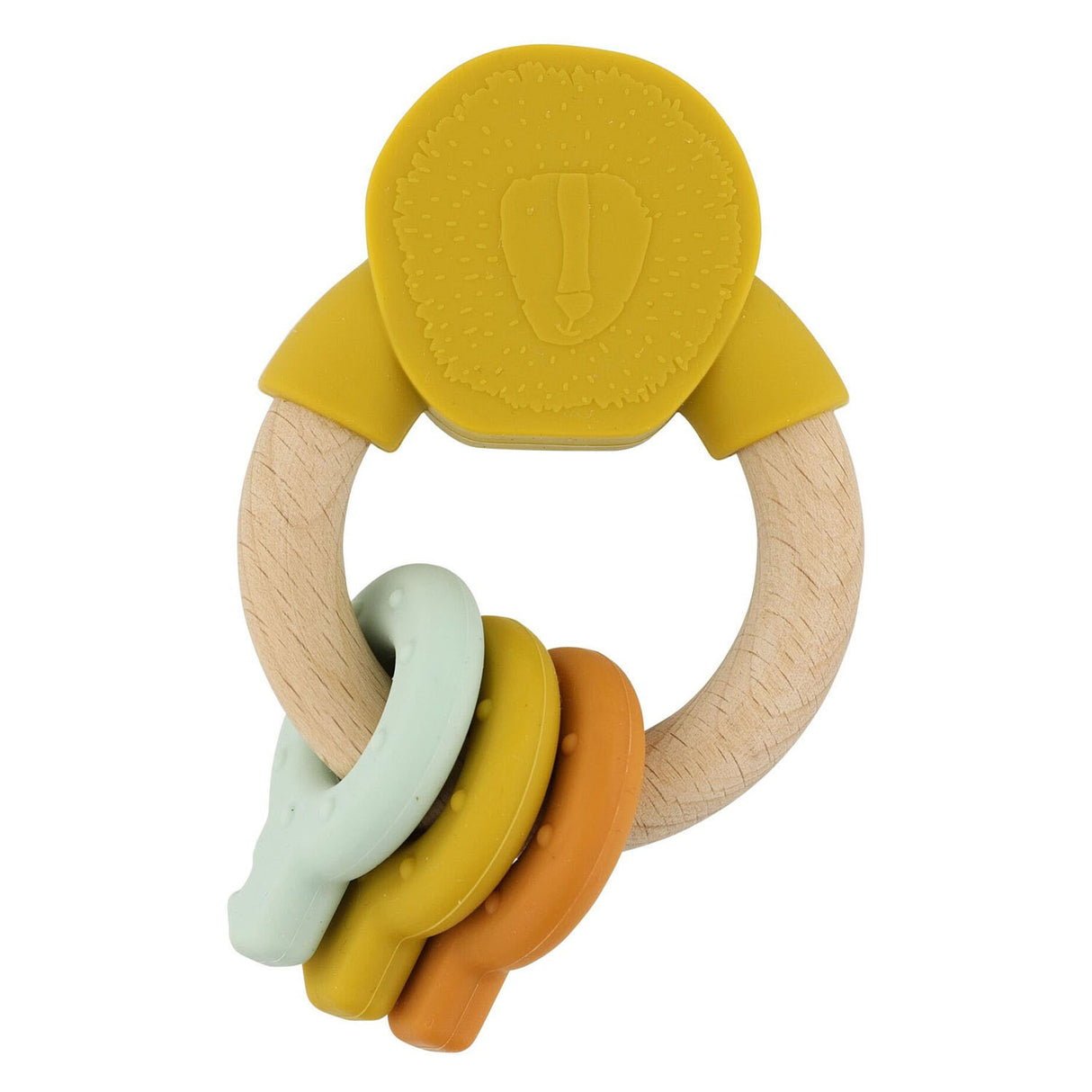 Bague d'activité en bois et silicone Trixie - mr. lion