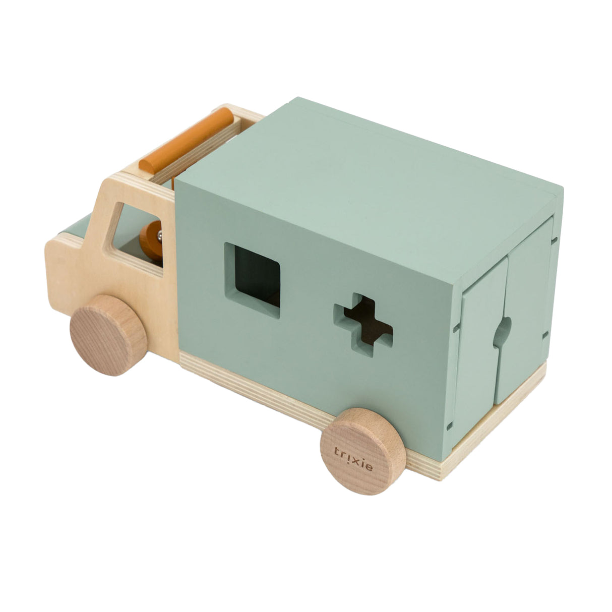 Jouets en bois Trixie - voiture ambulance - voiture jouet pour enfants - ambulance - pour garçons et filles - fsc