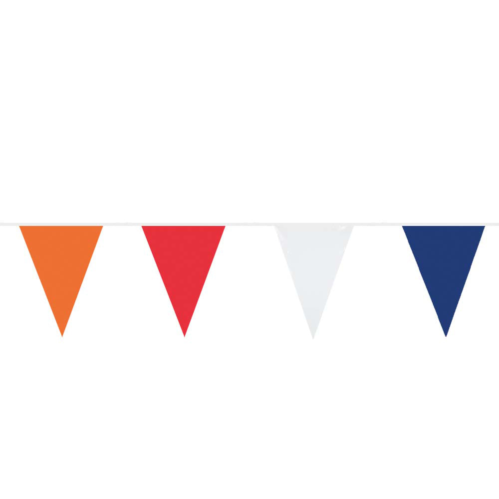 Ligne de drapeau Boland orange rouge blanc bleu, 10 m.