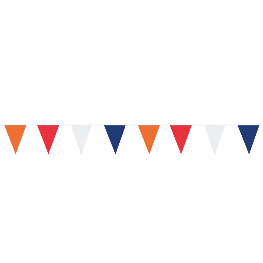 Ligne de drapeau Boland orange rouge blanc bleu, 10 m.