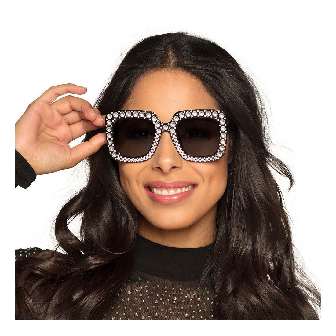 Boland lunettes de fête bling bling noir