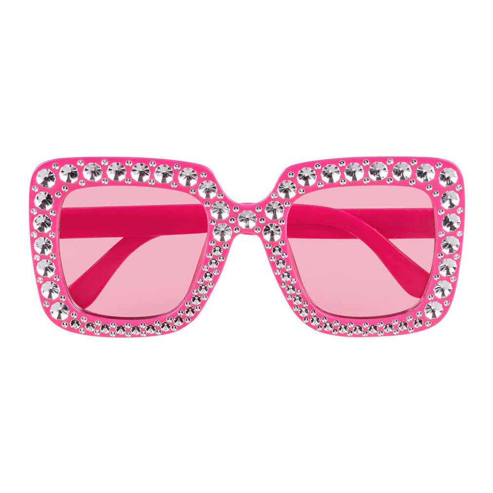 Boland lunettes de fête bling bling rose vif