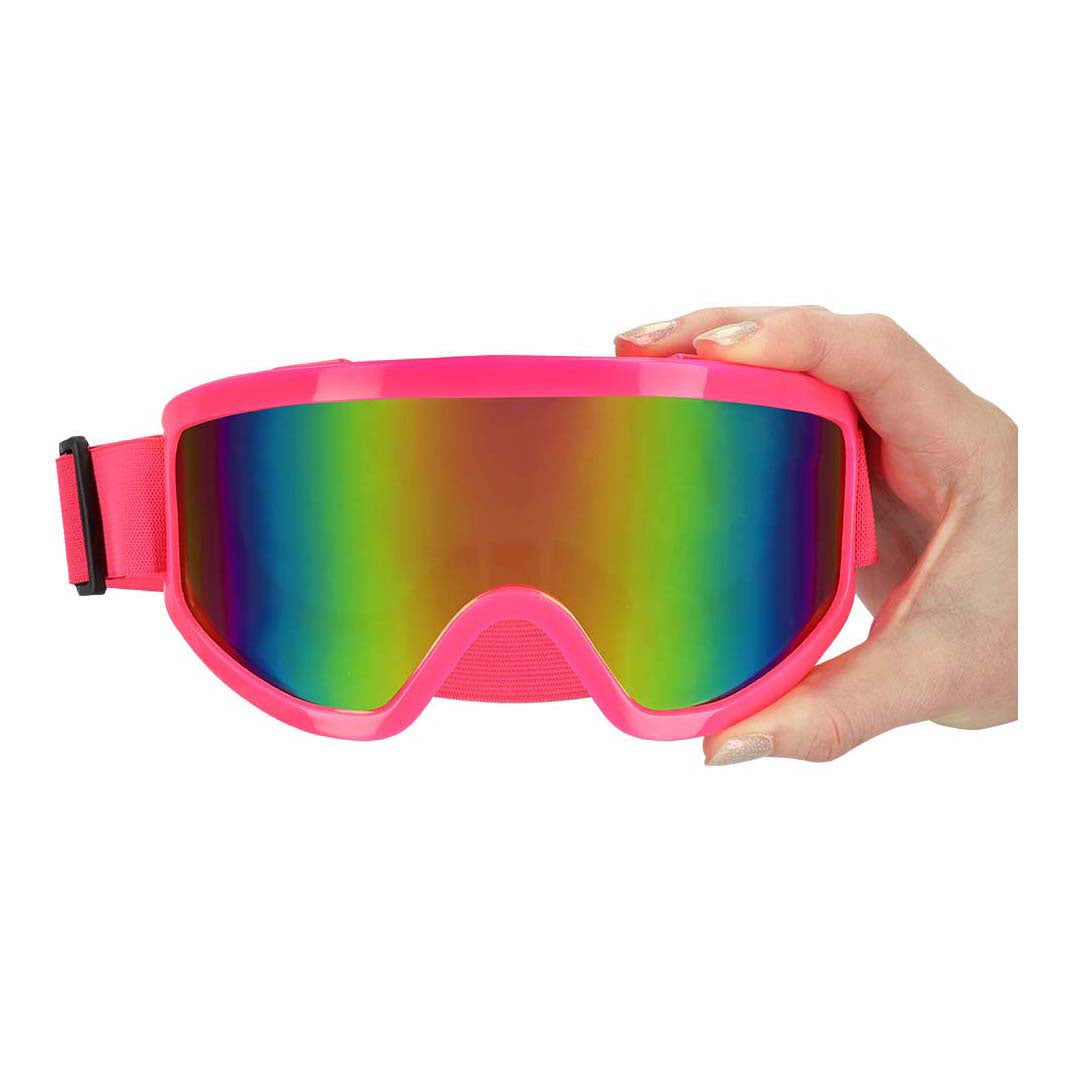 Boland party lunettes de ski rose fluo