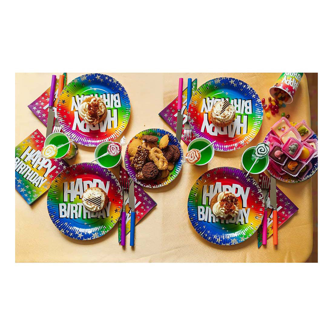 Boland assiettes en papier joyeux anniversaire 23cm, 10 pcs.